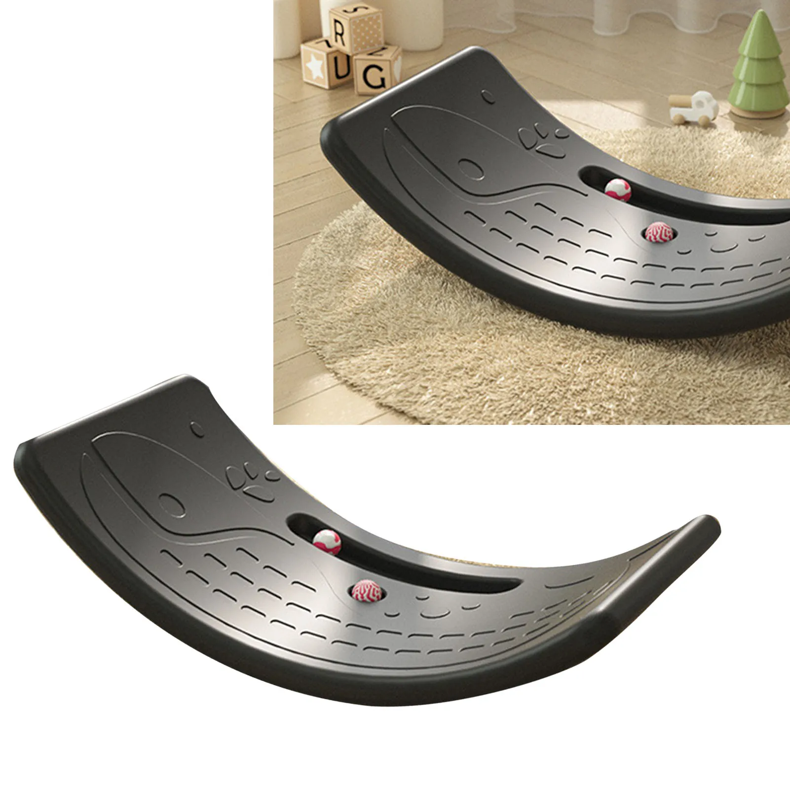 Children Wobble Board Plastic Promote Sensory Development Safe 50kg Bearing Kids Balance Trainer Board for Birthday Gift