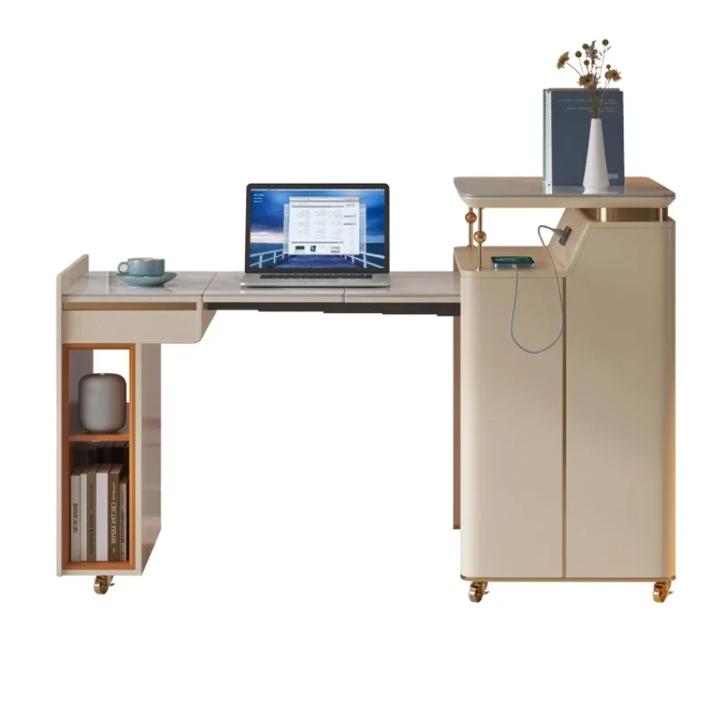 #European Foldable Office Desk Shrinking Leisure Computer Small House Balcony Office Desk Postmodern Tavolino Home Furniture