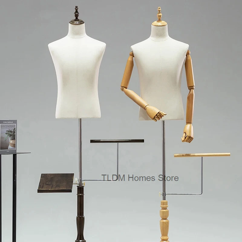 

Korean Men's Dummy Half-length Mannequin Props High-end Clothing Store Clothes Full-body Mannequin Hanger Window Display Stand