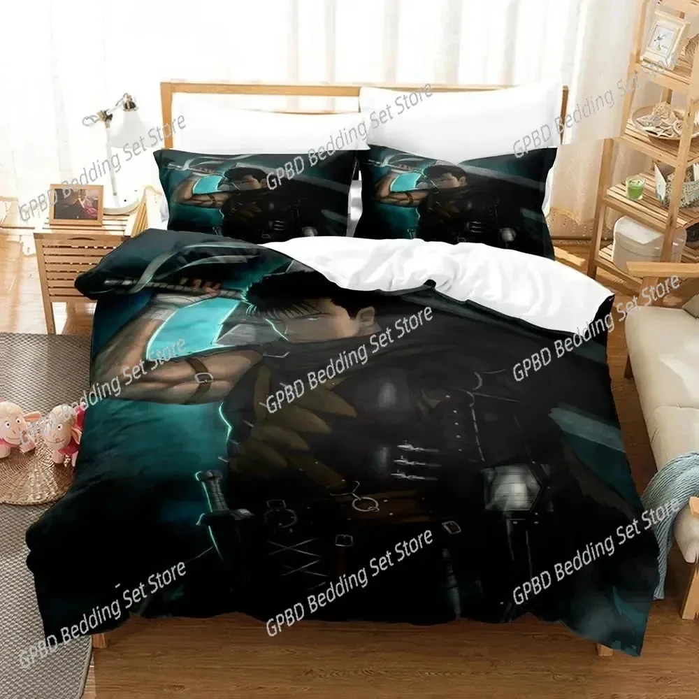 3D Print Anime Berserk Logo Bedding Set Single Twin Double Queen King Cal King Size Bed Linen Set