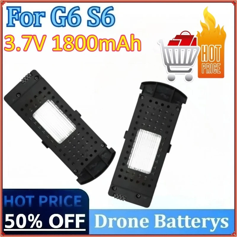 

Newly upgraded 3.7V 1800mAh Rechargeable High Quality Drone Battery For G6 8K S6 RC Quadcopter Spare Parts Replacement Battery