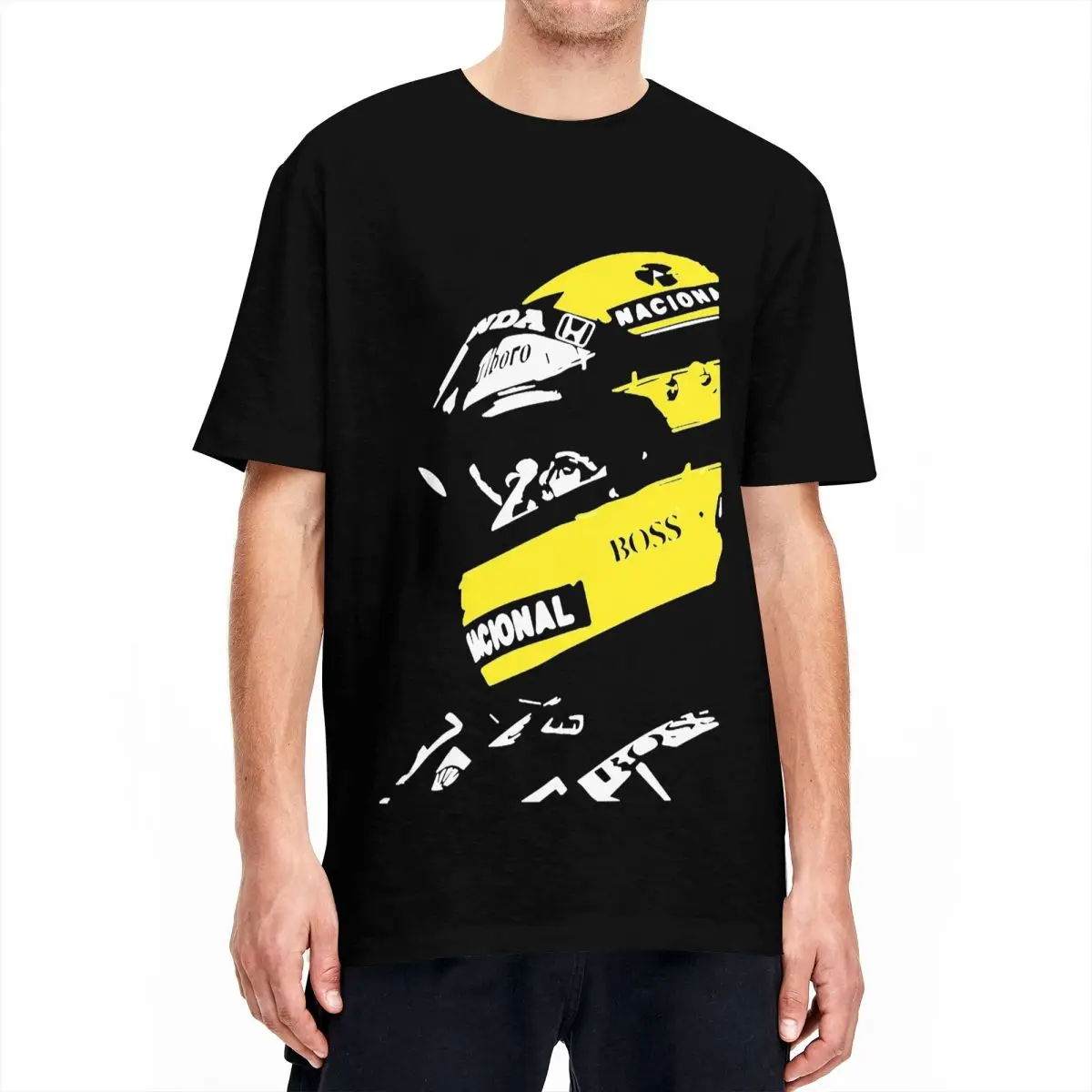 Men Women Ayrton Senna Racing T Shirts Pure Cotton Clothes Fun Short Sleeve O Neck Tees Adult T-Shirts