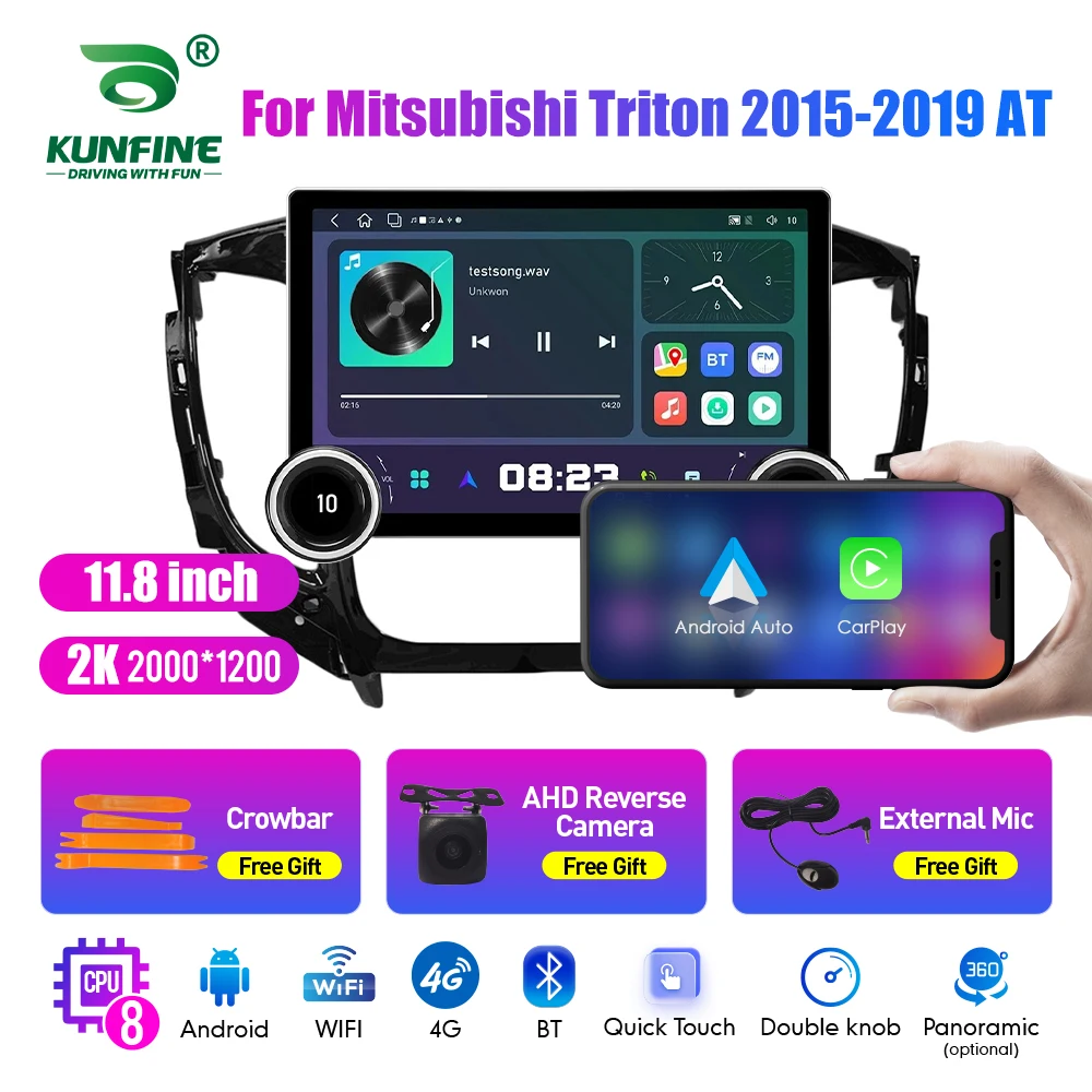 

11.8 Inch 2K Double Knobs 2 Din Car Radio For Honda Triton 2015-2019 Car Radio DVD Multimedia Video Player Android Auto Carplay