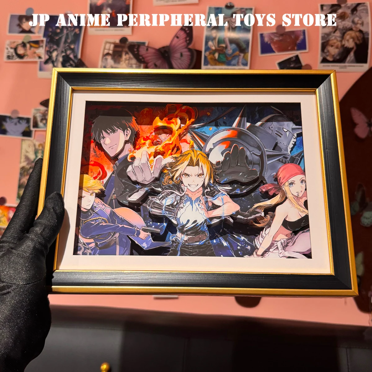 

Anime Fullmetal Alchemist 3D Handmade Art Painting Edward Elric Cartoon Figure Collect Picture Ornaments Decora Fans Gift