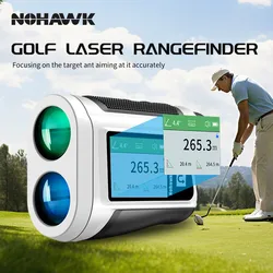 Nohawk Multifunctional Rechargeable Golf Laser Rangefinder with Flagpole Lock and Slope Compensation for Golf and Hunting