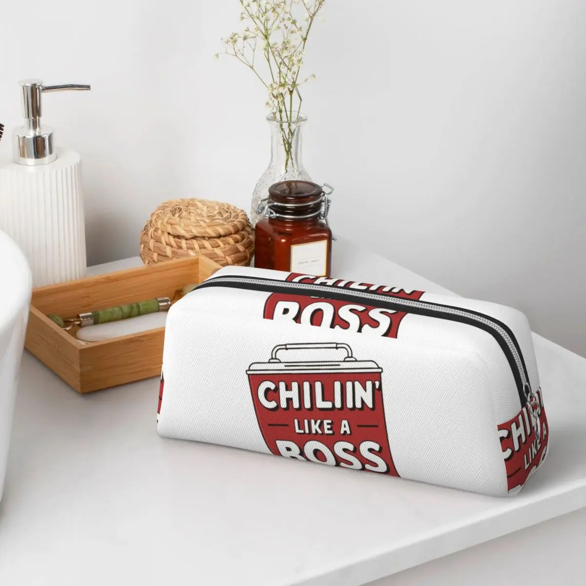 

Chillin Like A Boss Pencil Cases for Students Gifts Pen Box Pencil Bag Pencil Pouch Storage Stationery Supplies