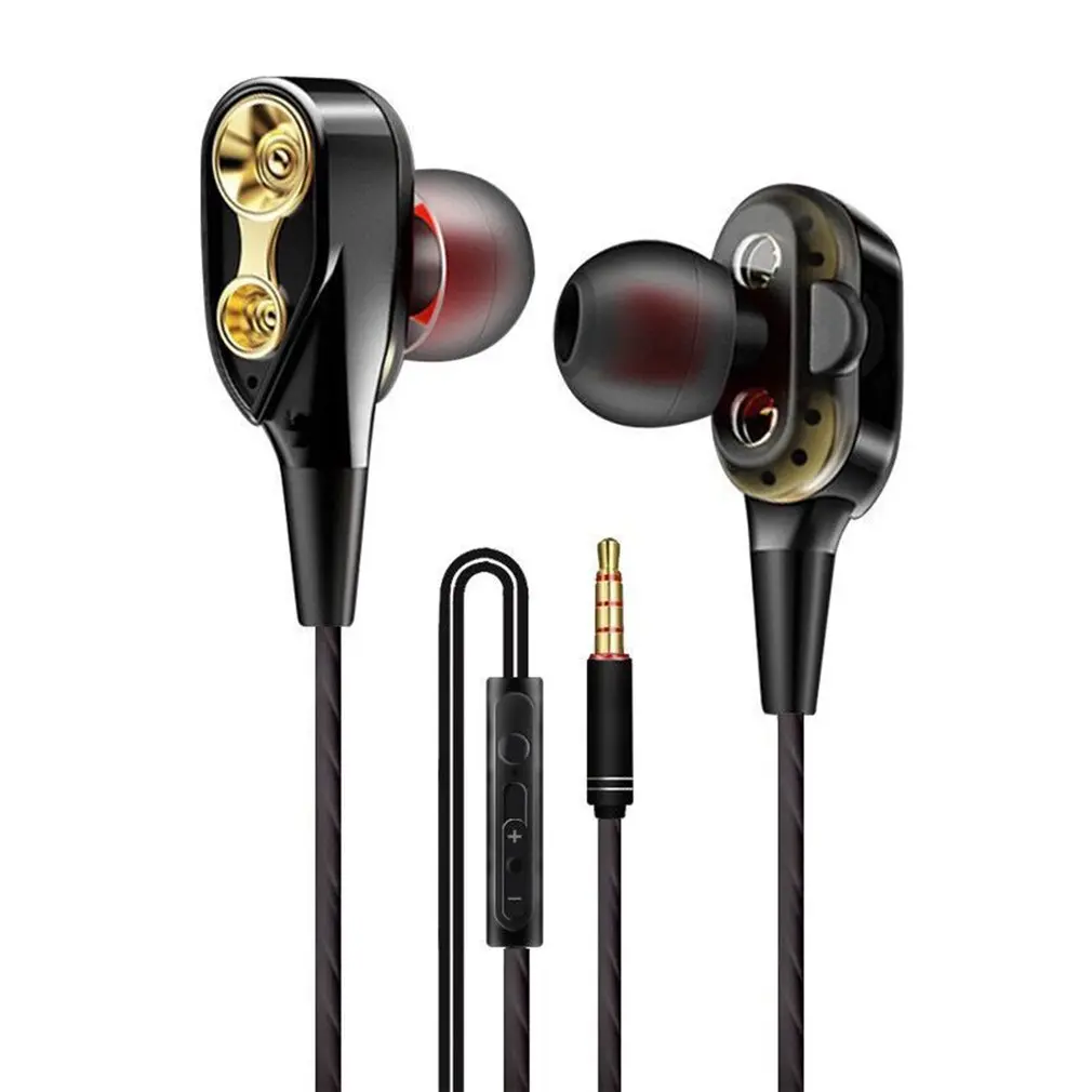 2022 novo magnético com fio estéreo in-ear fones de ouvido super bass dupla unidade fone de ouvido fones de ouvido para huawei samsung telefone inteligente