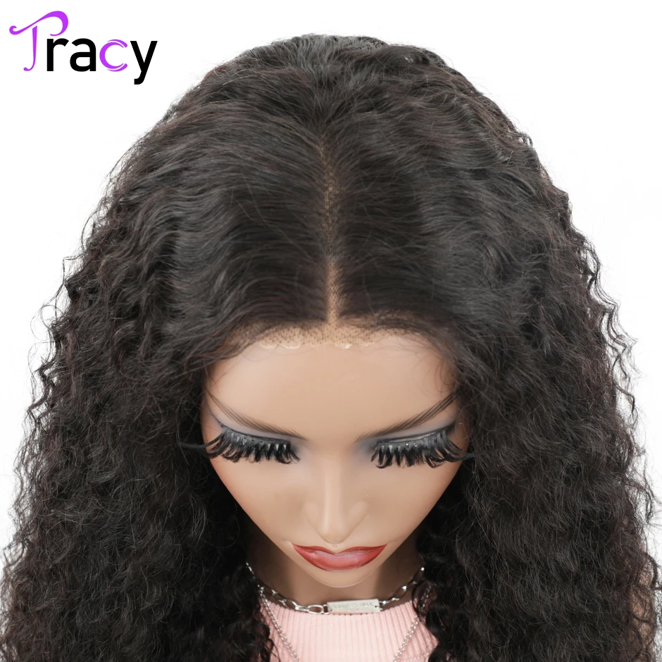 Tracy hair Glueless lace front human hair wigs Water Wave Lace Closure Wigs Pre Cut Hairline Easy Install Wigs For Women Wear Go