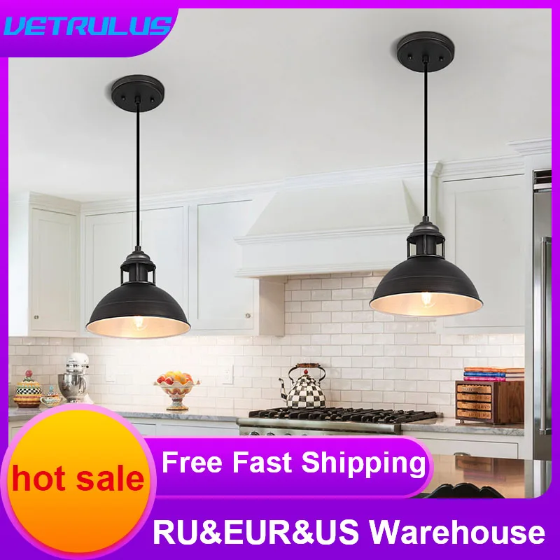 

Vintage Pendant Light Modern LED Hanging Ceiling Lamp Dining Living Room Chandelier Kitchen Home Loft Industrial Decor Luminaire