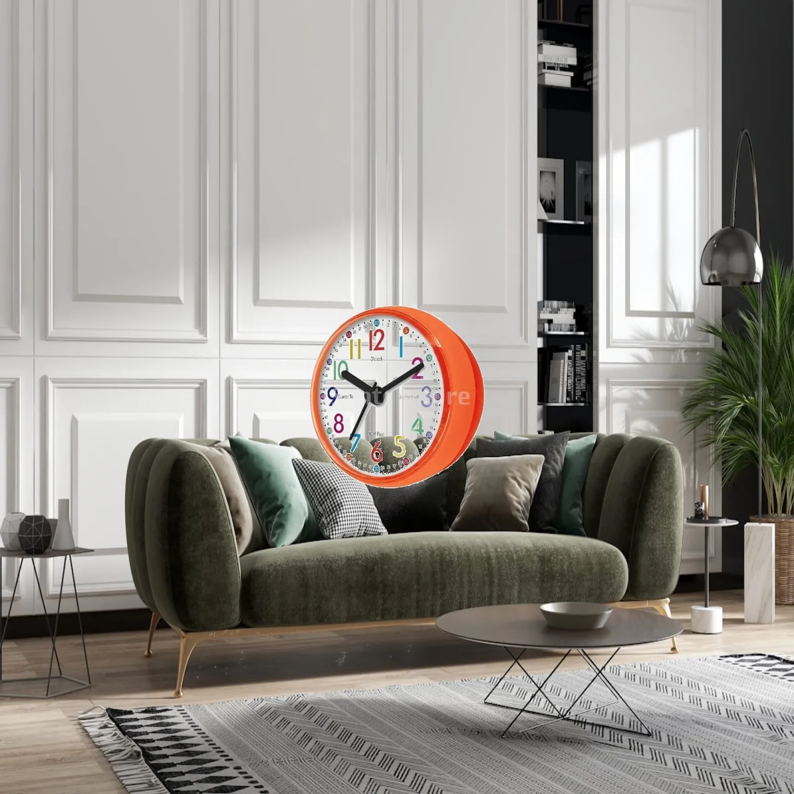 Suction Clock for Bathroom Waterproof Shower Clock with Large Numbers for Kids Learning Time Kitchen Tile Wall Decor Easy Mount
