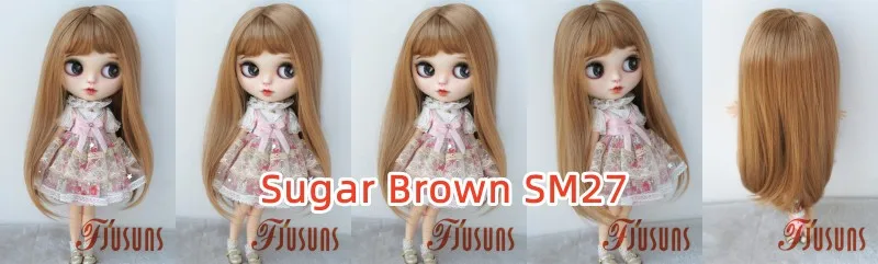 Jusuns JD371 9-10inch 10-11inch Soft Synthetic Mohair Doll Wig Full Bangs Miranda BJD Hair OG Blythes Meadow Doll Accessories