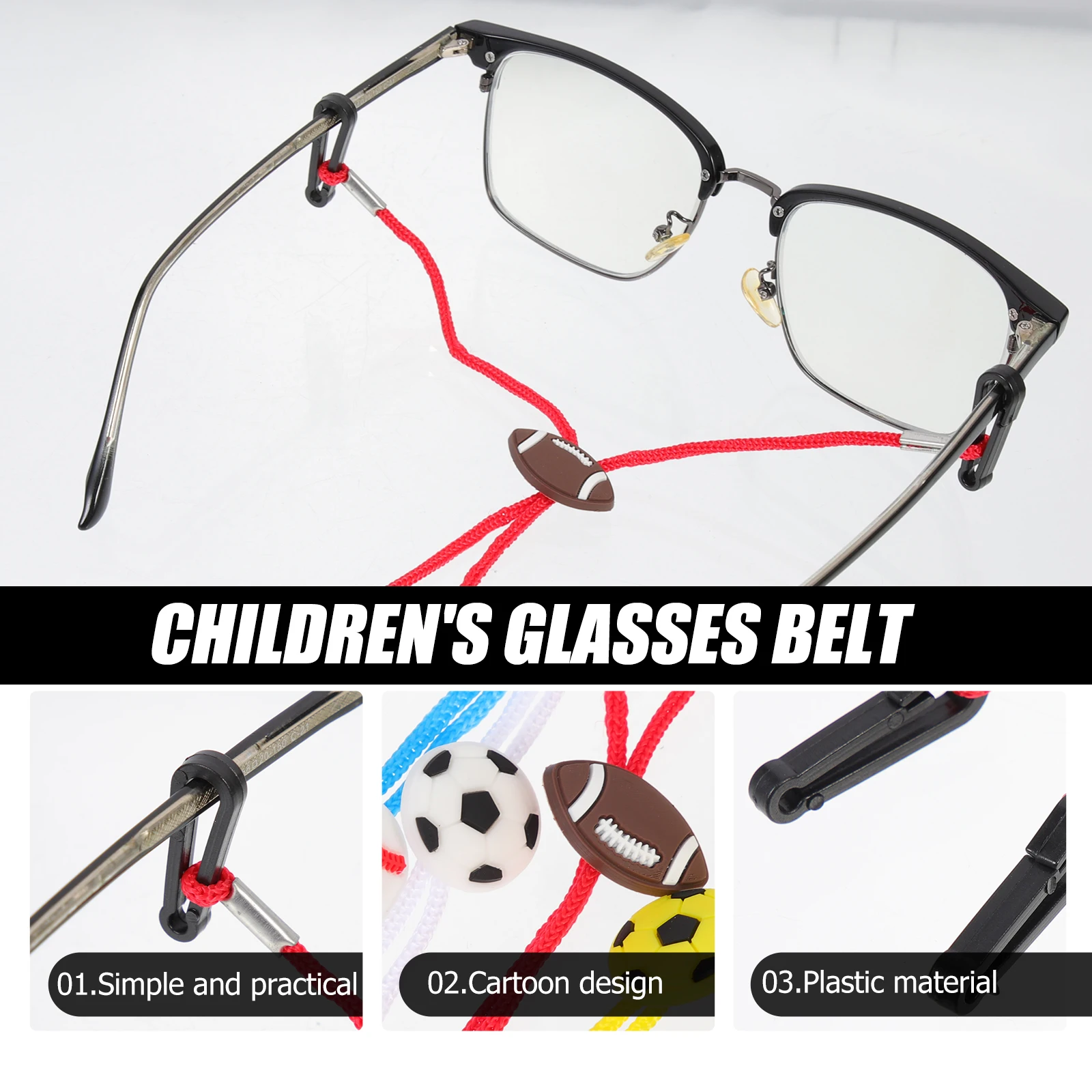 

10 шт., регулируемый эластичный ремешок для очков с героями мультфильмов, ремешки для солнцезащитных очков, аксессуары для очков, портативные, износостойкие