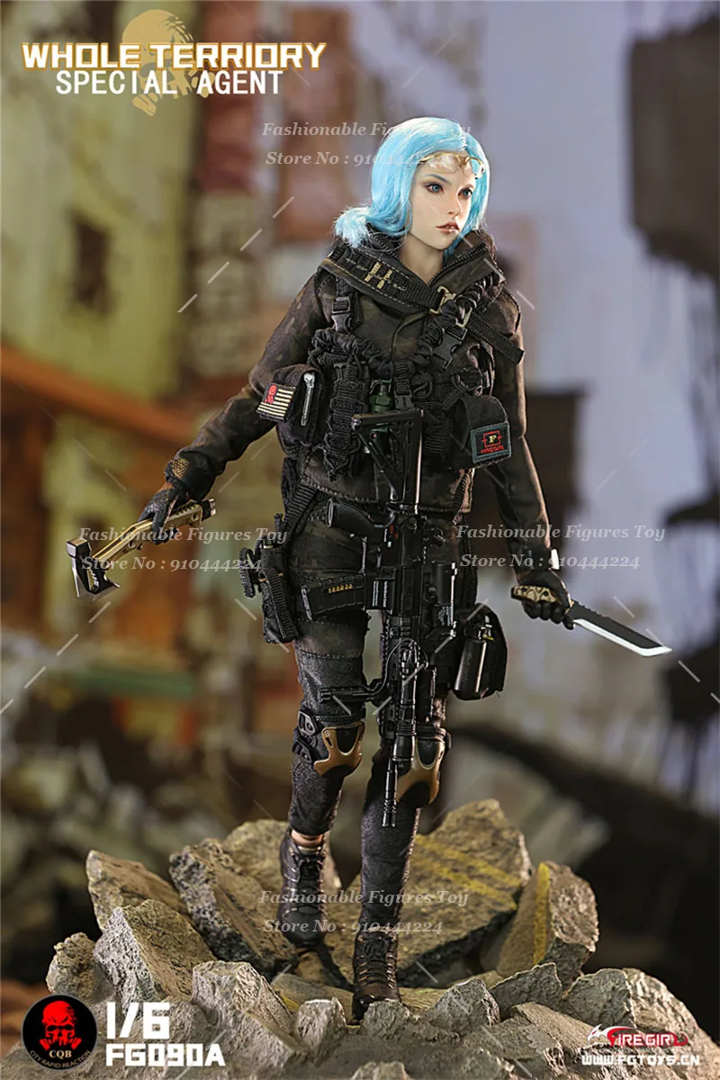 Mainan Fire Girl FG090 1/6 Prajurit Wanita Omni-Agent CQB Tim Taktis Set Perlengkapan Tempur Camo Cocok untuk Boneka Model Figur Aksi 12 Inci