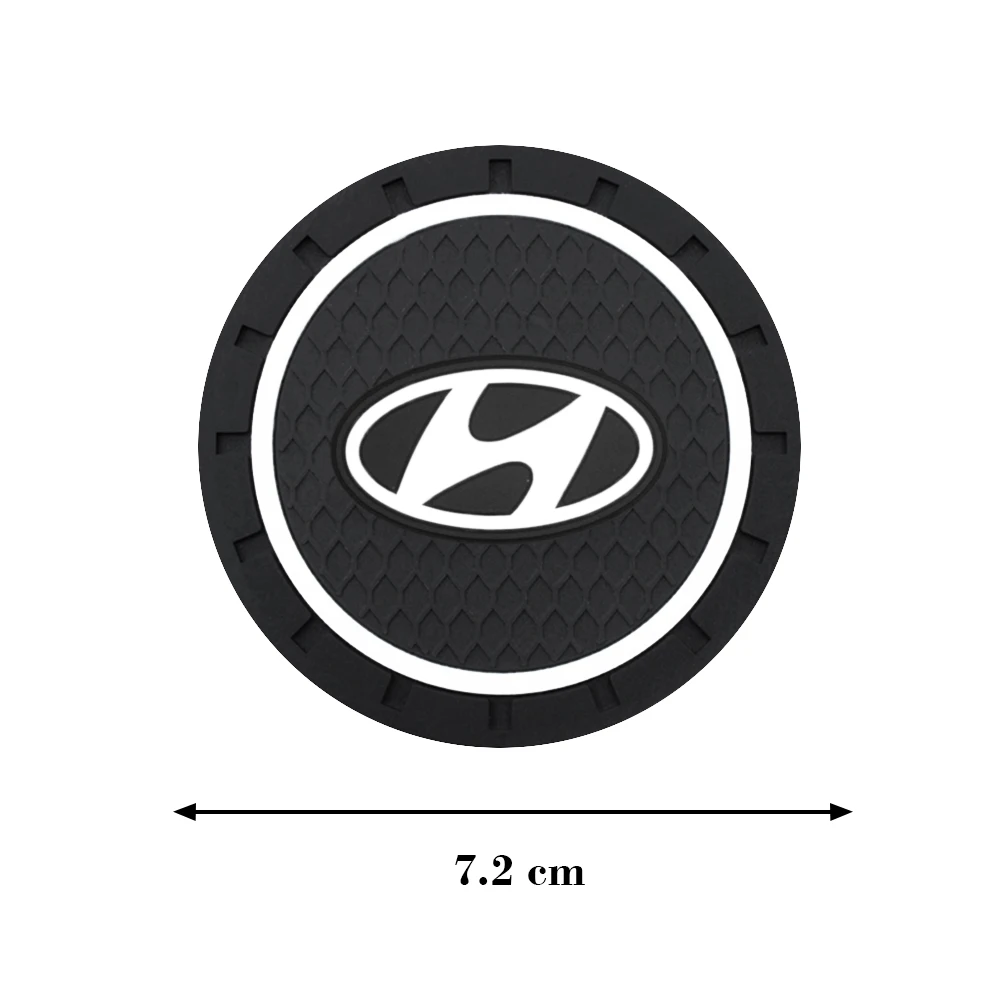 سيارة كأس الماء حصيرة الداخلية المضادة للانزلاق حصيرة كوب سيليكون تخزين حصيرة لشركة هيونداي سانتا في سوناتا سولاريس أزيرا كريتا I30 Ix25 IX35 #2
