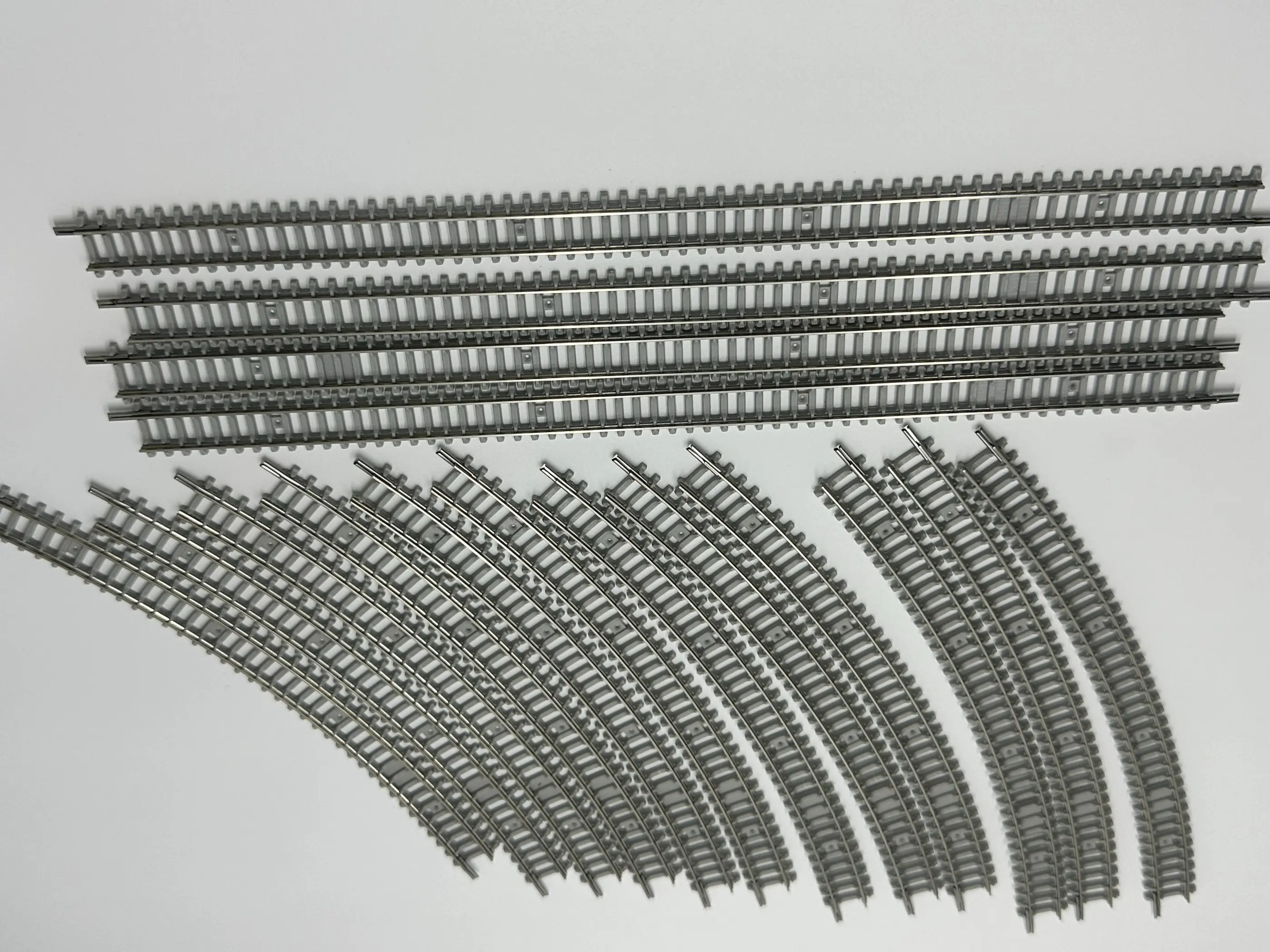 1Set 1/160 Scale Train Railway Track Model 390mm Curve Radius 280 Straight-track Railroad Accessories for DIY Sand Table Scene