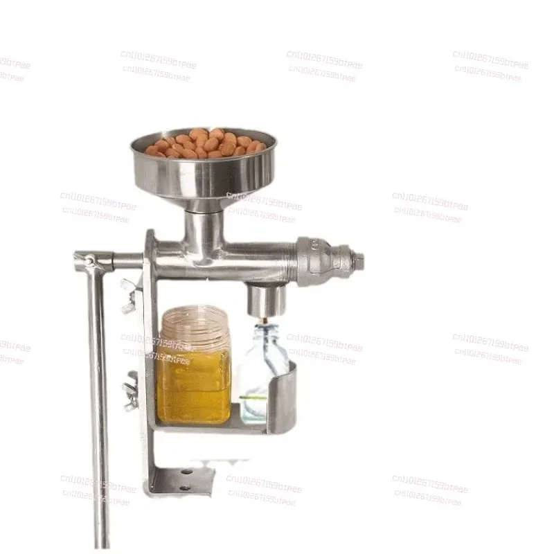 Household Rapeseed Oil Pressing Machine Vegetable Sesame Oil Extracting Machine Stainless Steel Manual Oil Presser Machine