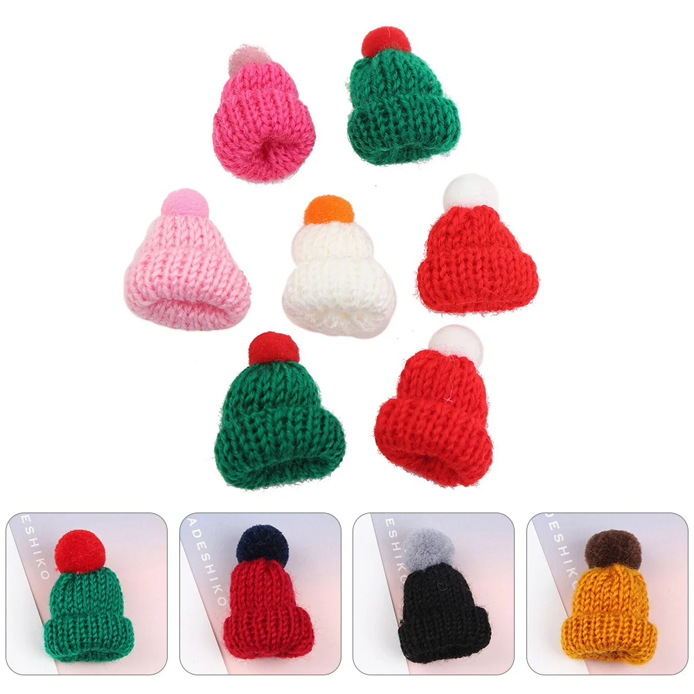 

1Set Mini Knitted Hats High Quality Soft Material Small Finger Decoration Clothes Jewelry Brooch Kids Gift Mini Knitted Hats