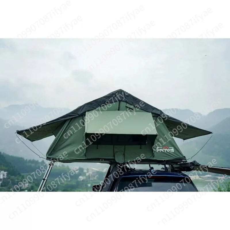 

Large space 3-4 people roof tent, foreign trade model, warm in winter and cool in summer, thickened mattress, folding roof tent