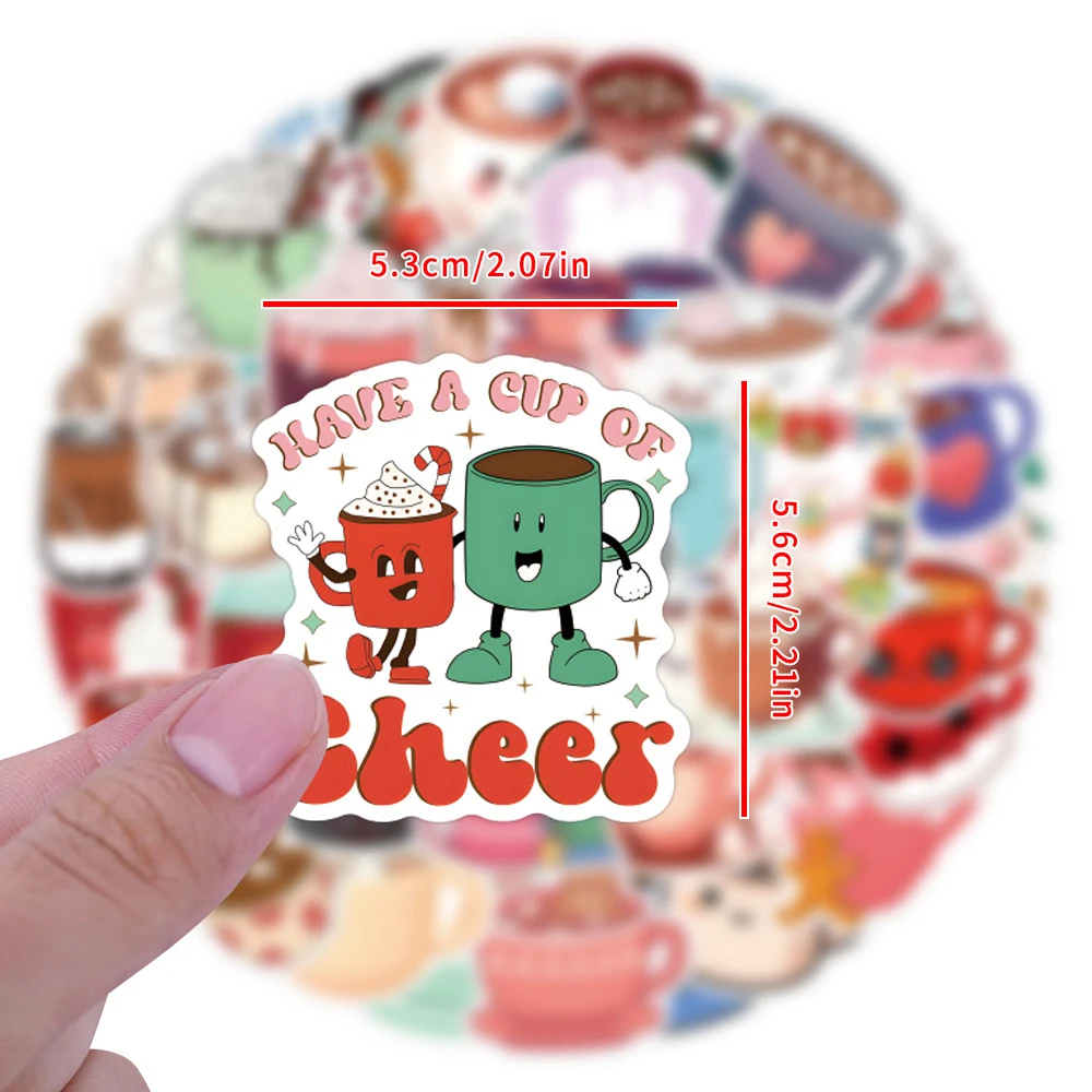 

10/30/55pcs Cute Hot Cocoa Meme Cartoon Stickers Funny Creative Decals Decoration DIY Water Bottle Laptop Phone Sticker Kids Toy