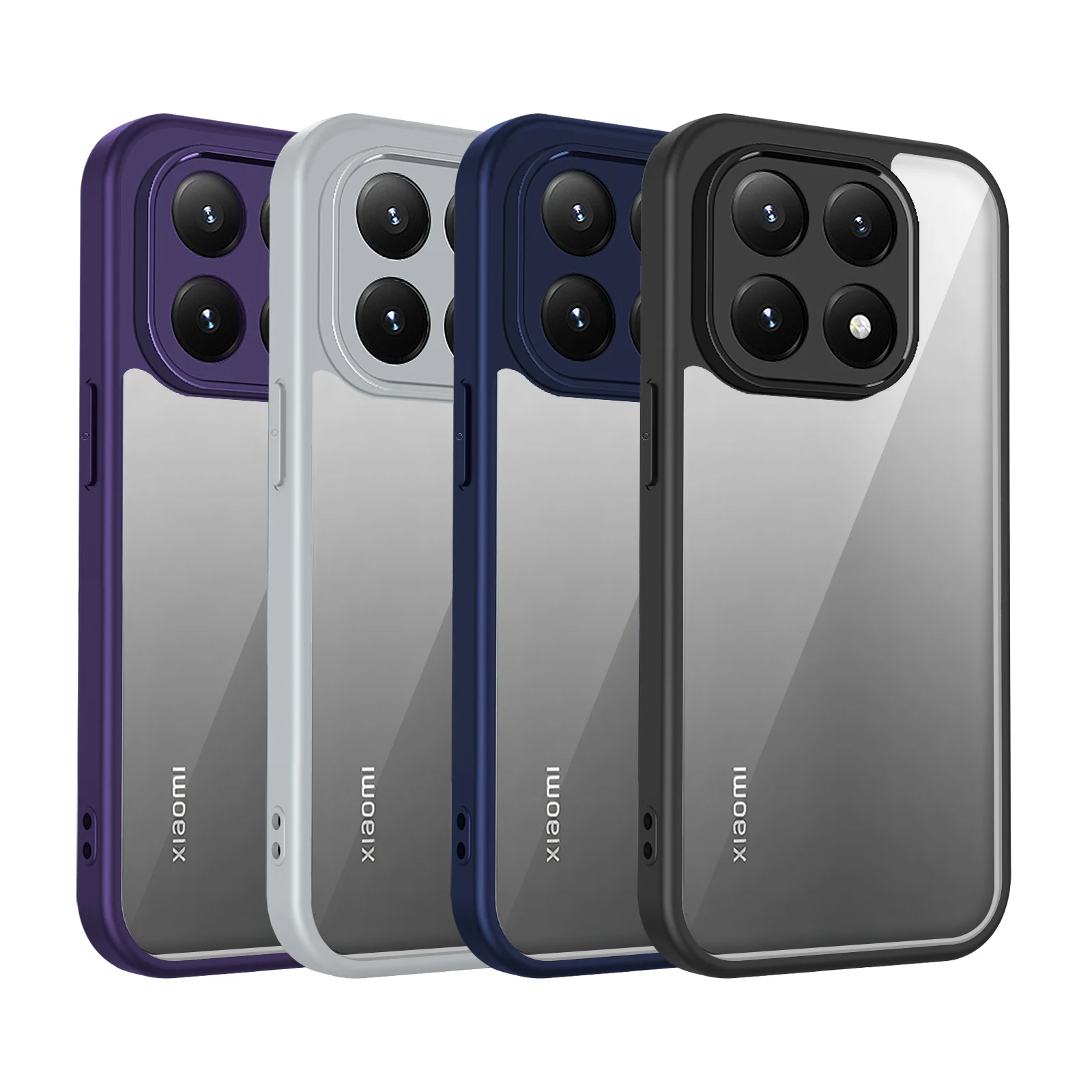 EUCAGR Für Xiaomi 15T Luftpolster Stoßfeste Silikon TPU Bumper Klare Matte Rückseite Hartschale für Xiaomi 15T Xiaomi15T 2025