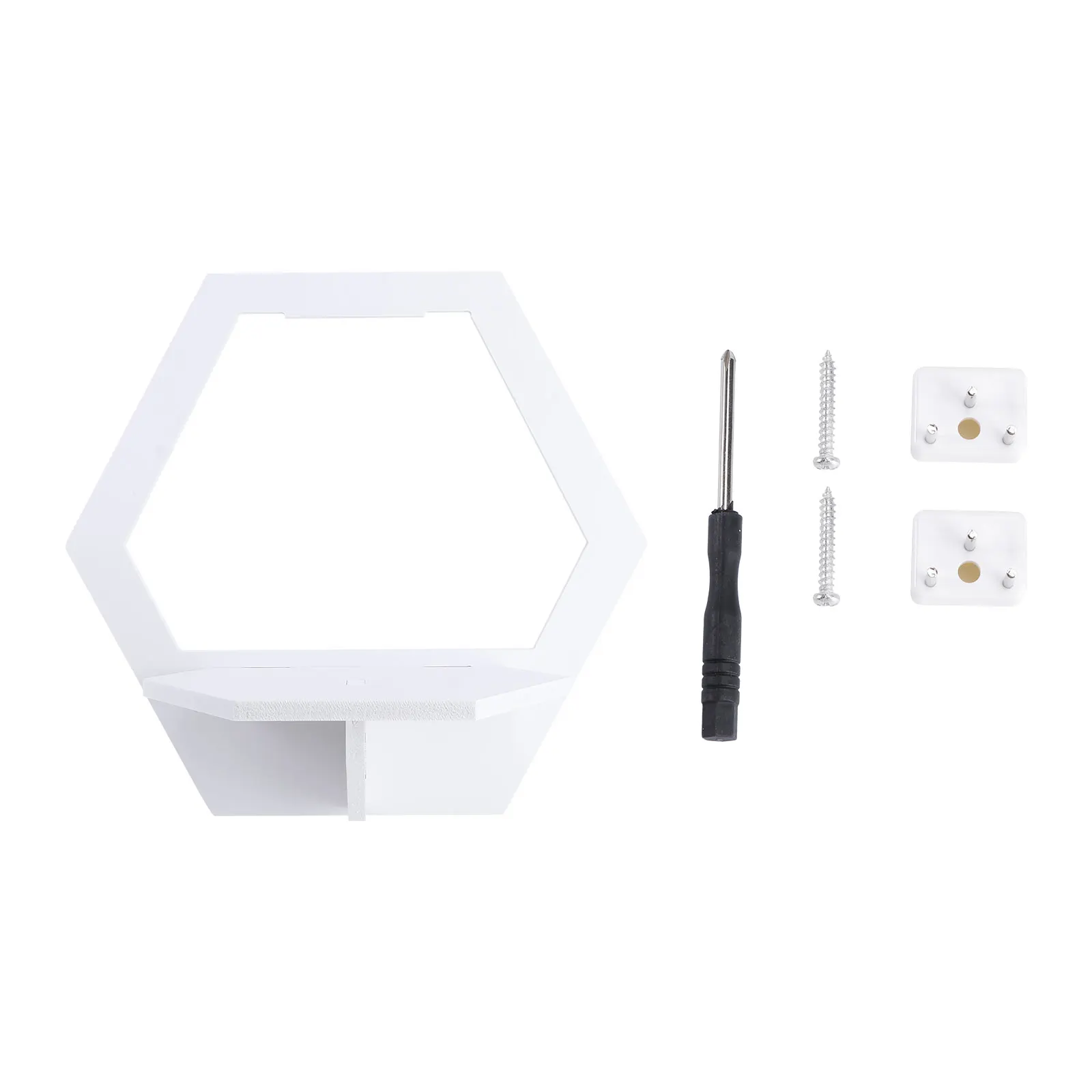 

1pc Wall Storage Shelf Decorative Flowerpot Holder Plastic Home Rack Punching Free Shelving Unit Multifunction Plant Stand Wall