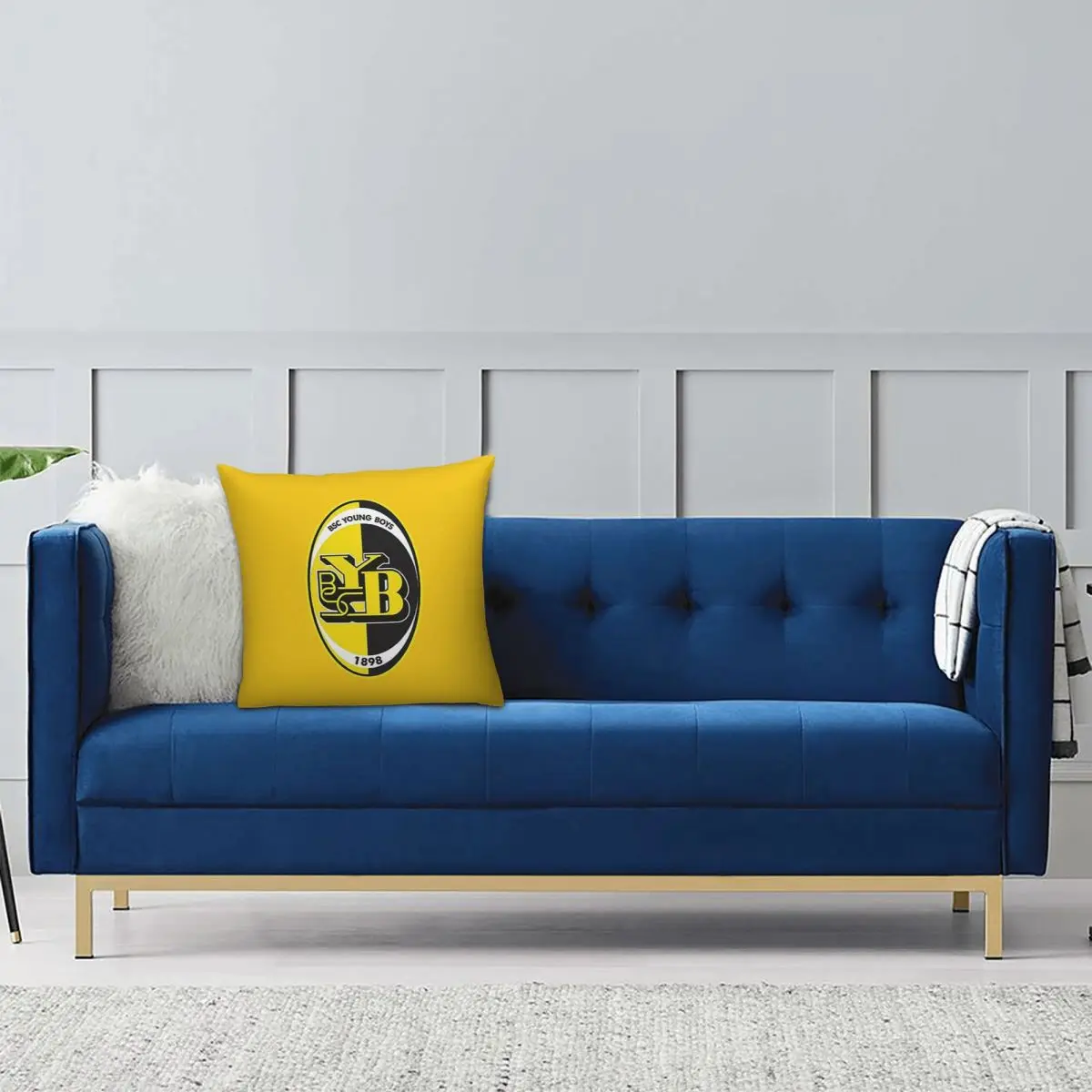BSC Young Boys Swiss Football Sports Fans Bern Switzerland Square Pillowcase Pillow Cover Cushion Throw Pillow for Home Sofa