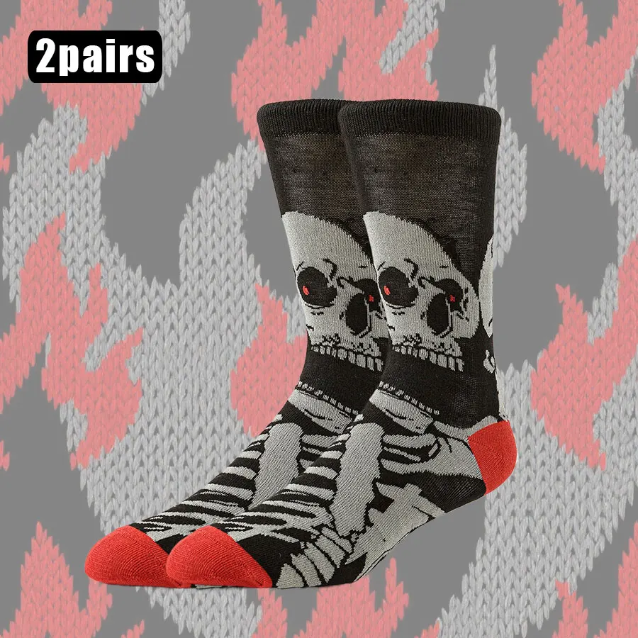 

2 пары мужских и женских модных спортивных носков, уличный стиль, дизайнерские забавные носки в стиле хип-хоп, забавные новинки, счастливые носки, баскетбол, скейтборд