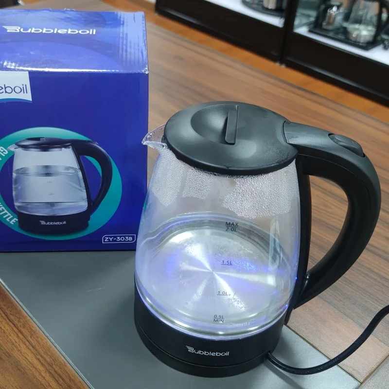 Kitchen Appliances Smart Glass Kettle Cordless 1800ML Fast boil Electric Water Kettle with LED Indicator