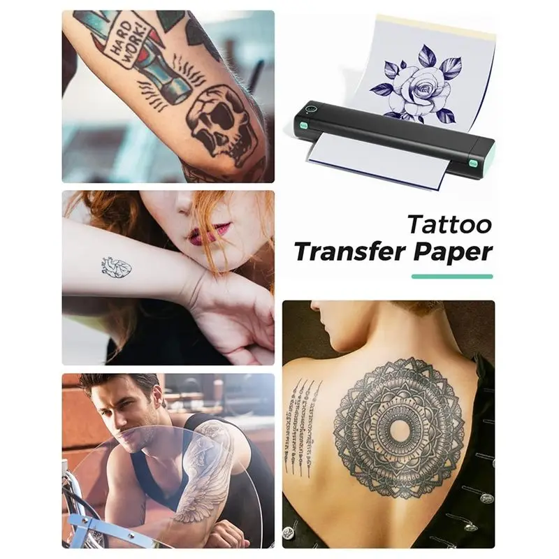 Tattoo Transfer Paper, 50 Sheets Tattoo Stencil Paper For Tattooing, Compatible With M08F Printer, A4 Size