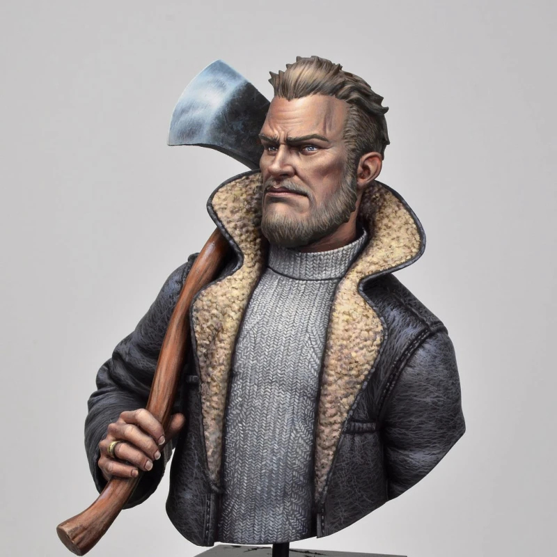 Kit de modèle de buste en résine moulée sous pression, échelle 1/10, Statue du bûcheron, non assemblée et non peinte