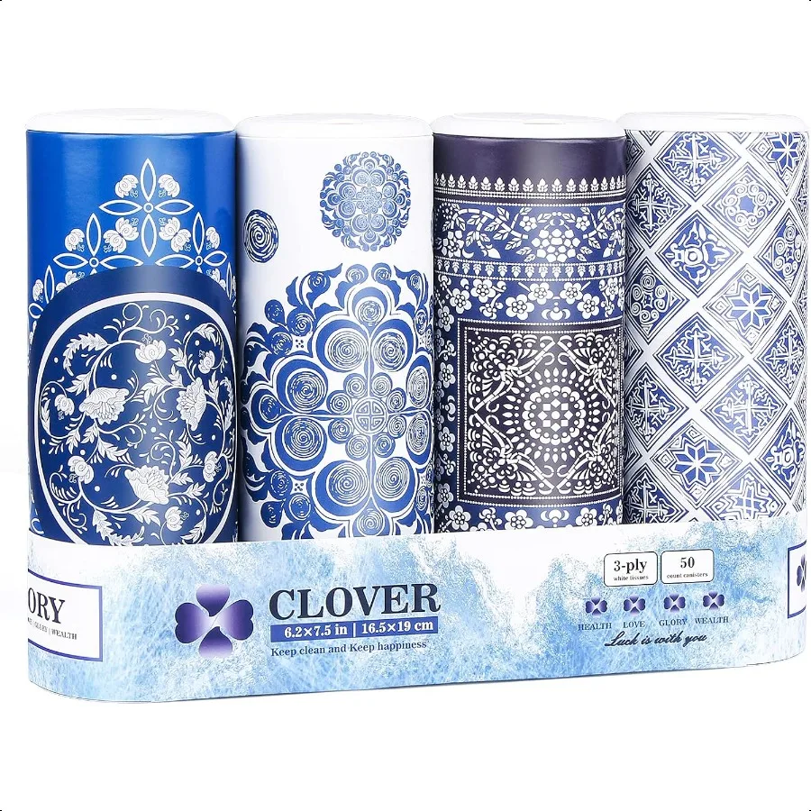 Car Canned Tissue Box Perfect Fit Cup Holder Facial Tissues 4 Canister 3Ply Car Napkins For Travel Home Office School
