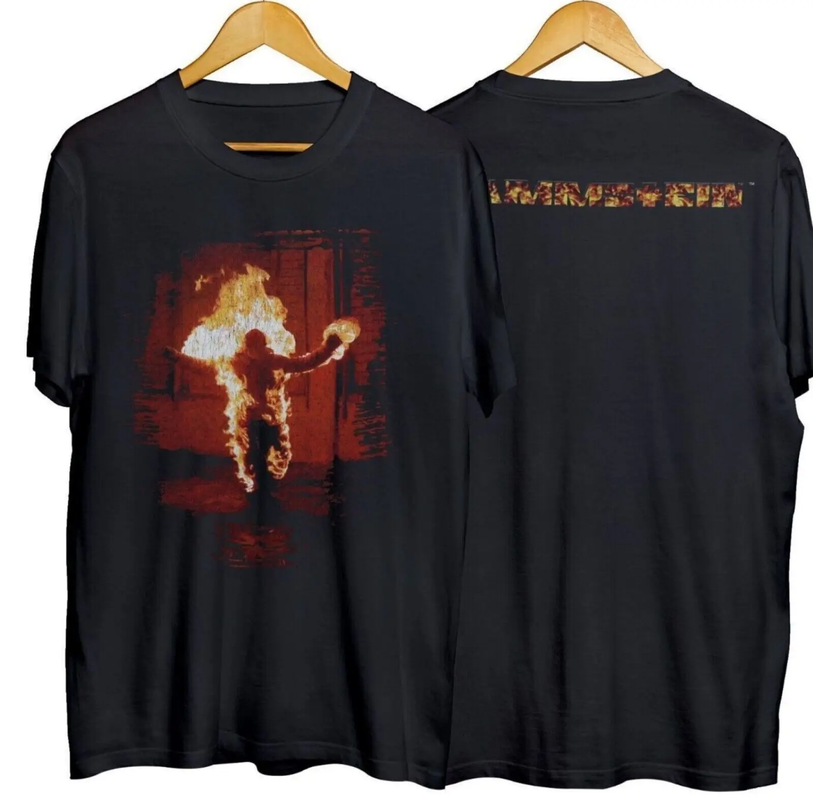 1998 Ramm.stein Burning Man Shirt Vintage Band Music Concert T-Shirt Size S-5XL