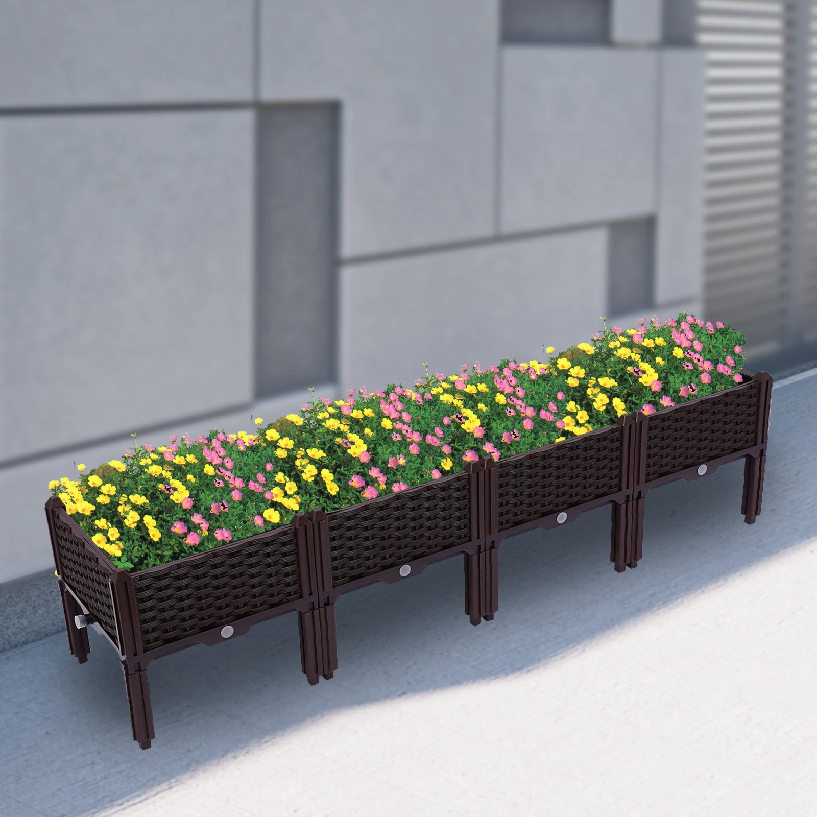 For Garden Bed Outdoor Plant Elevated Planter Box Flower Vegetable Raised With Legs High Durability