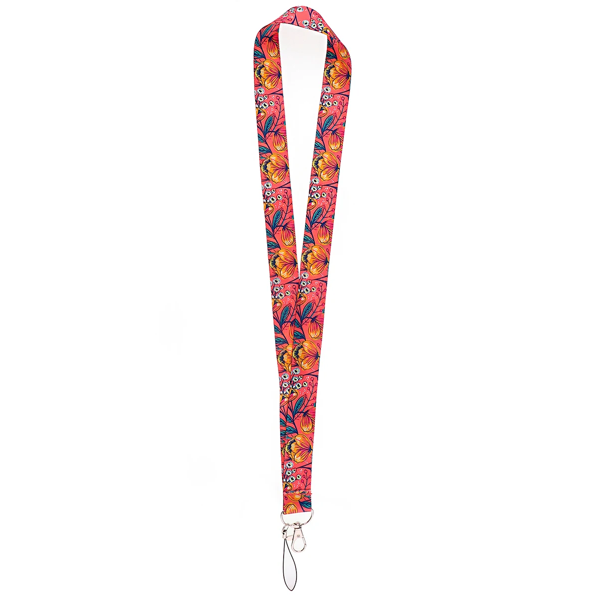 Beautiful Flowers Lanyard For Keys Chain ID Credit Card Cover Pass Charm Neck Straps Badge Holder Fashion Accessories Gifts