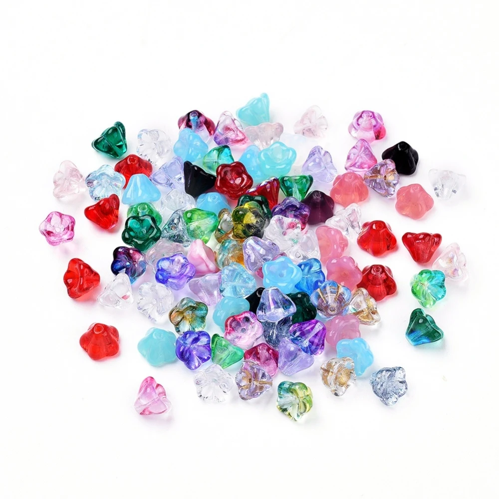 

1Bag Czech Glass Flower Beads 6.5mm 8mm Mix Color for jewelry making DIY Beading bracelet necklace earring accessories