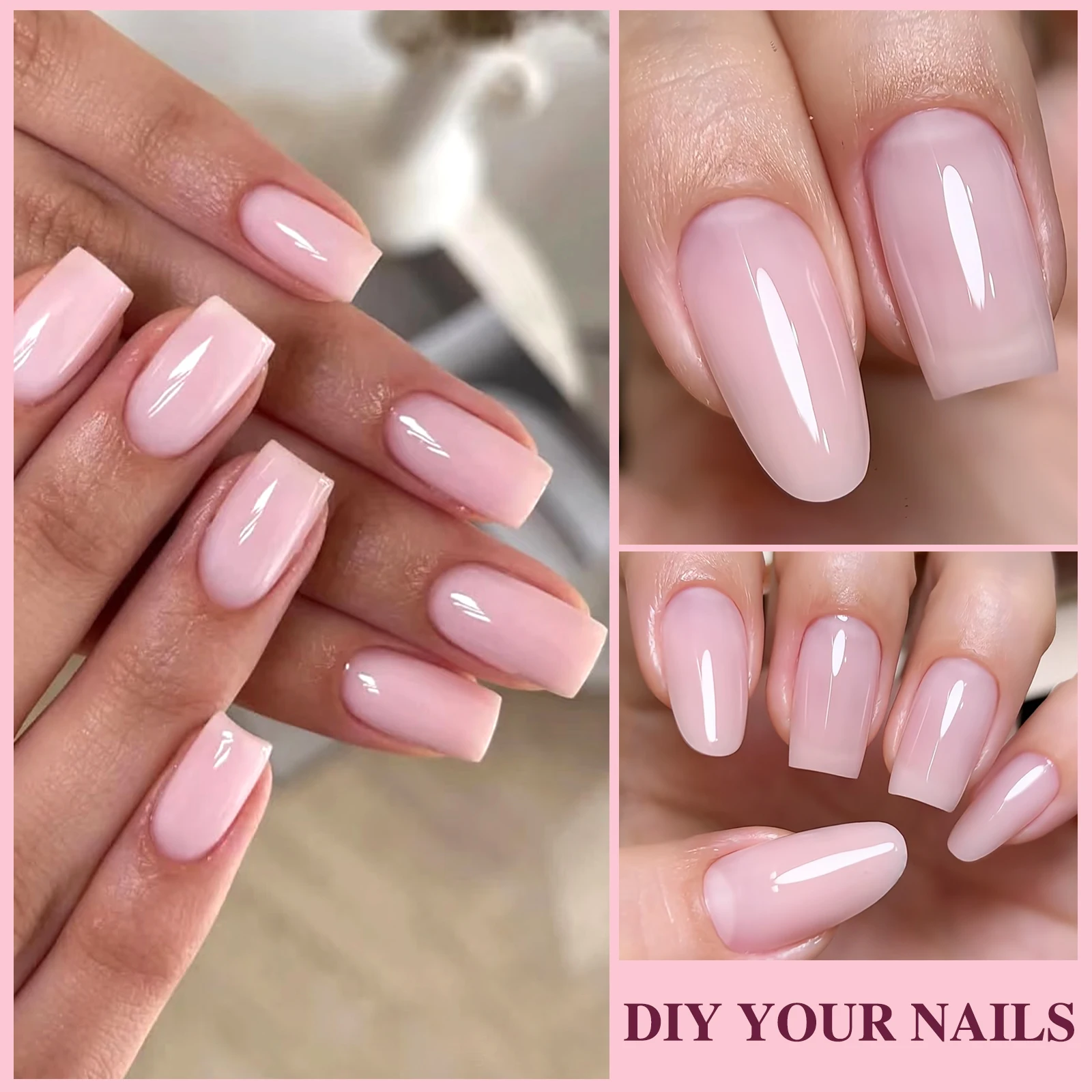 New Double-Side Dual Forms Nails Mold Full Cover Poly Nail Gel Extension Almond Square Acrylic Nail False Tips Top Forms 120pcs