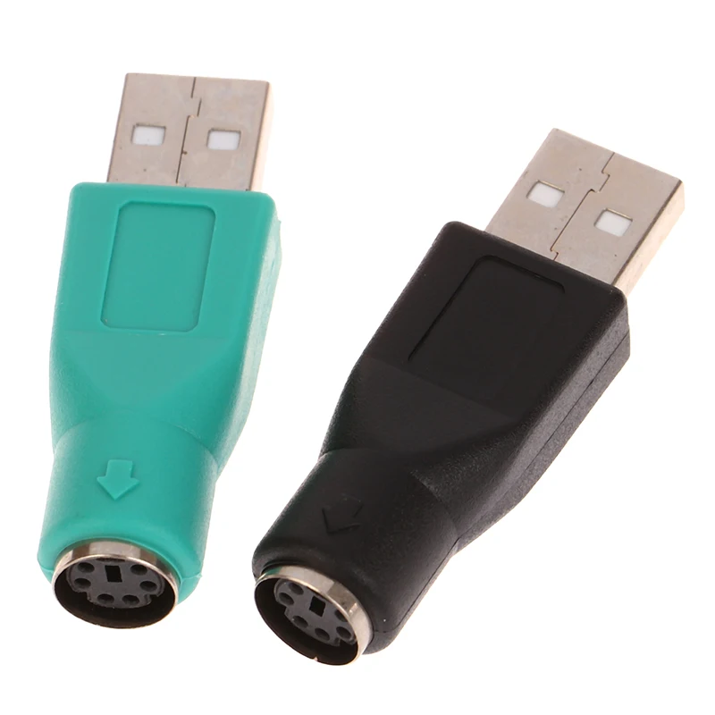 محول USB ذكر إلى PS2 PS 2 أنثى ، موصل محول ، مناسب لأجهزة الكمبيوتر ، كمبيوتر شخصي ، كمبيوتر محمول ، ماوس ، لوحة مفاتيح ، 1 US