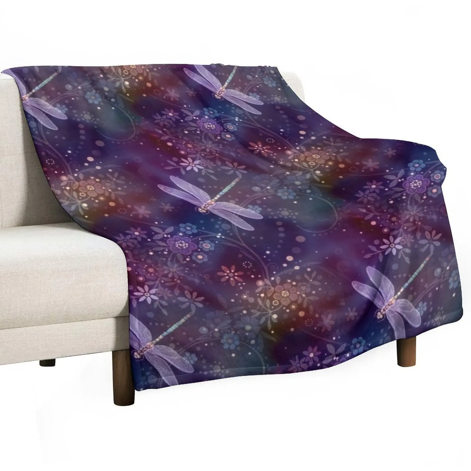 Dreamy Dragonflies Throw Blanket Fashion Sofas bed plaid Decoratives Plaid cosplay anime Softest Blankets