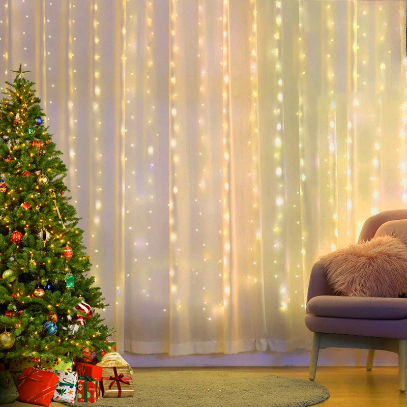 USB Wedding Party LED String Lights Fairy Christmas Garland Holiday Home Bedroom Decoration