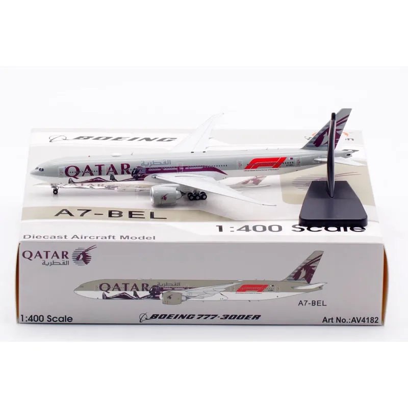 

AV4182 Alloy Collectible Plane Gift Aviation 1:400 Qatar Airways Boeing B777-300ER Diecast Aircraft Jet Model A7-BEL With Stand