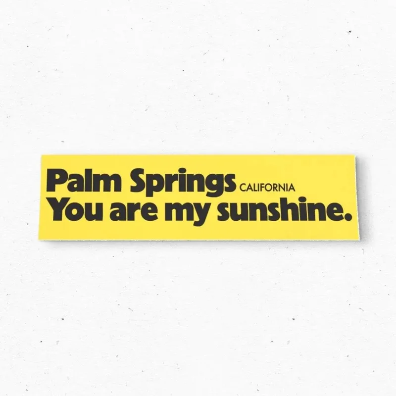 

Palm Springs California bumper sticker-Tourism USA vintage style decal 80s 90s-bumper stickers-car stickers