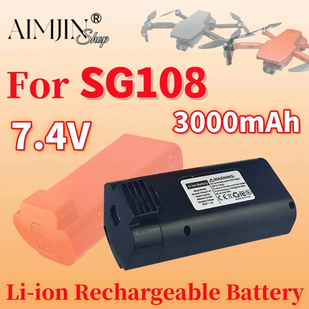 

For SG108 SG-108 Rechargeable Battery 7.4V 3000mAh Lipo Battery For SG108 SG-108 Drone RC Quadcopter Spare Parts