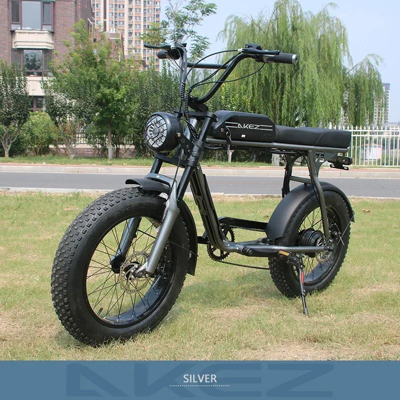 SUP73 akez E motorcycle 1500W motor 48V18AH battery 40km/h Leisure Electric Bicycle 20 inch tire off-road riding mountain E-bike