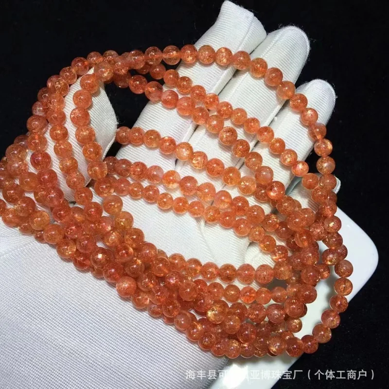 Factory Wholesale Natural Golden Strawberry Multi-Wrap Bracelet Skin Smooth and Delicate Crystal Unique with Stars