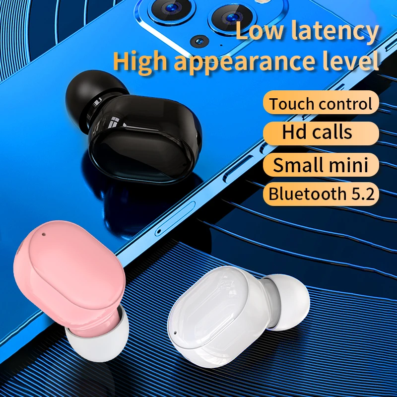 Mini wireless S8 Bluetooth earphones sport in ear V5.2 single ear stereo touch music heasphones sport noise cancelling headset