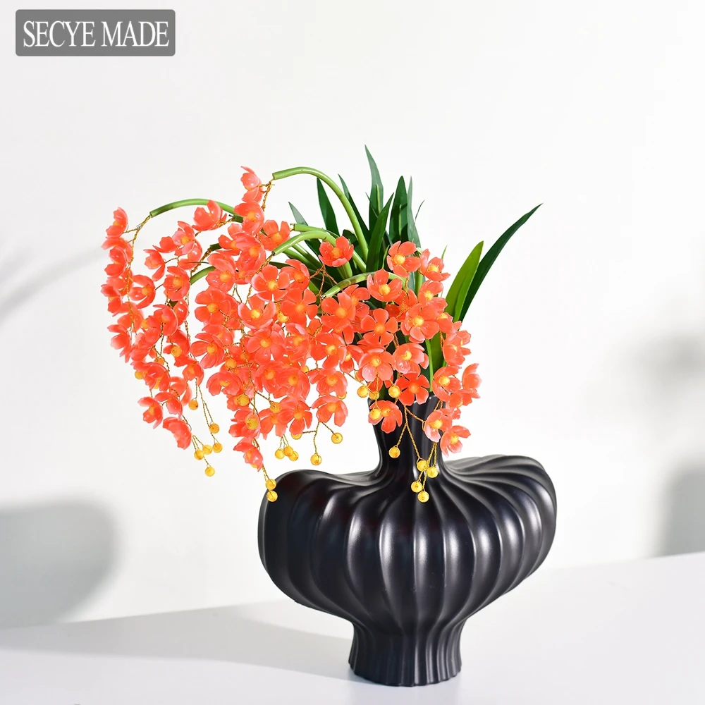 

Orange Red Acrylic Flower String Material Artificial Decorative Flowers for Wedding Anniversary and Home Decor Craft Gift K29