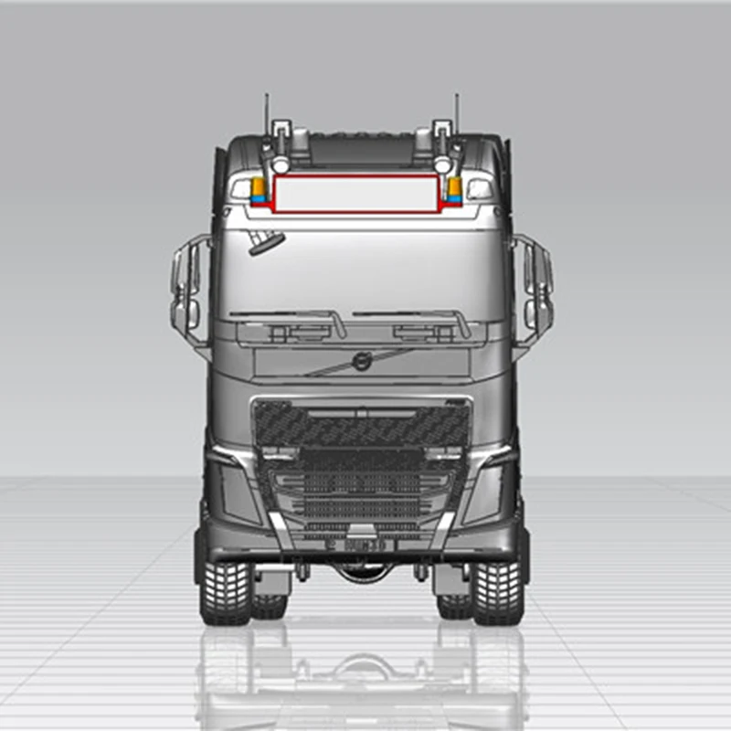 Skrzynki reklamowe LED Części oświetleniowe osłony przeciwsłonecznej do 1/14 Tamiya RC Truck Wywrotka VOLVO 750 FH16 560360 Diy