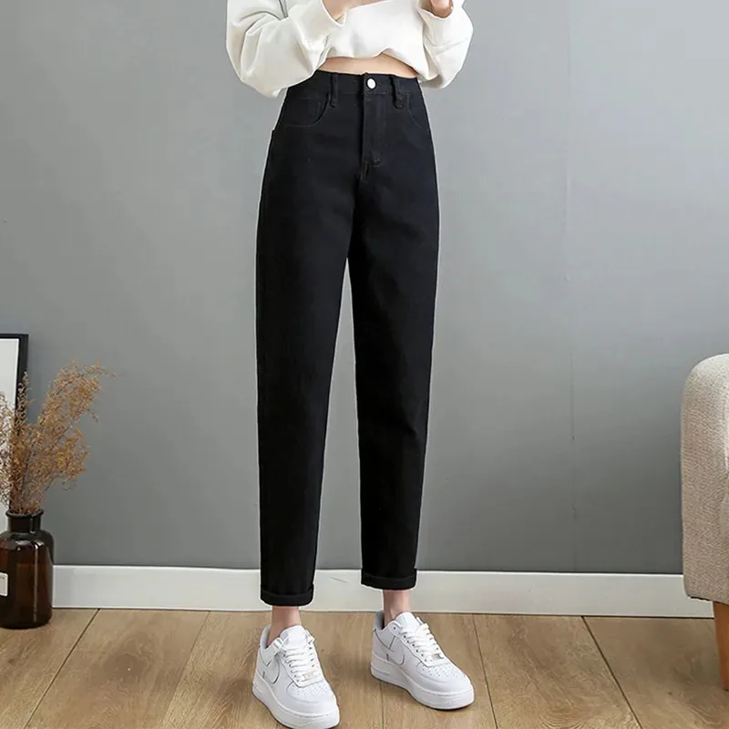 

Blue Harem Pants Vintage High Waist Jeans Woman Boyfriends Women's Jeans Mom Jeans White Cowboy Denim Pants Vaqueros Mujer 2023