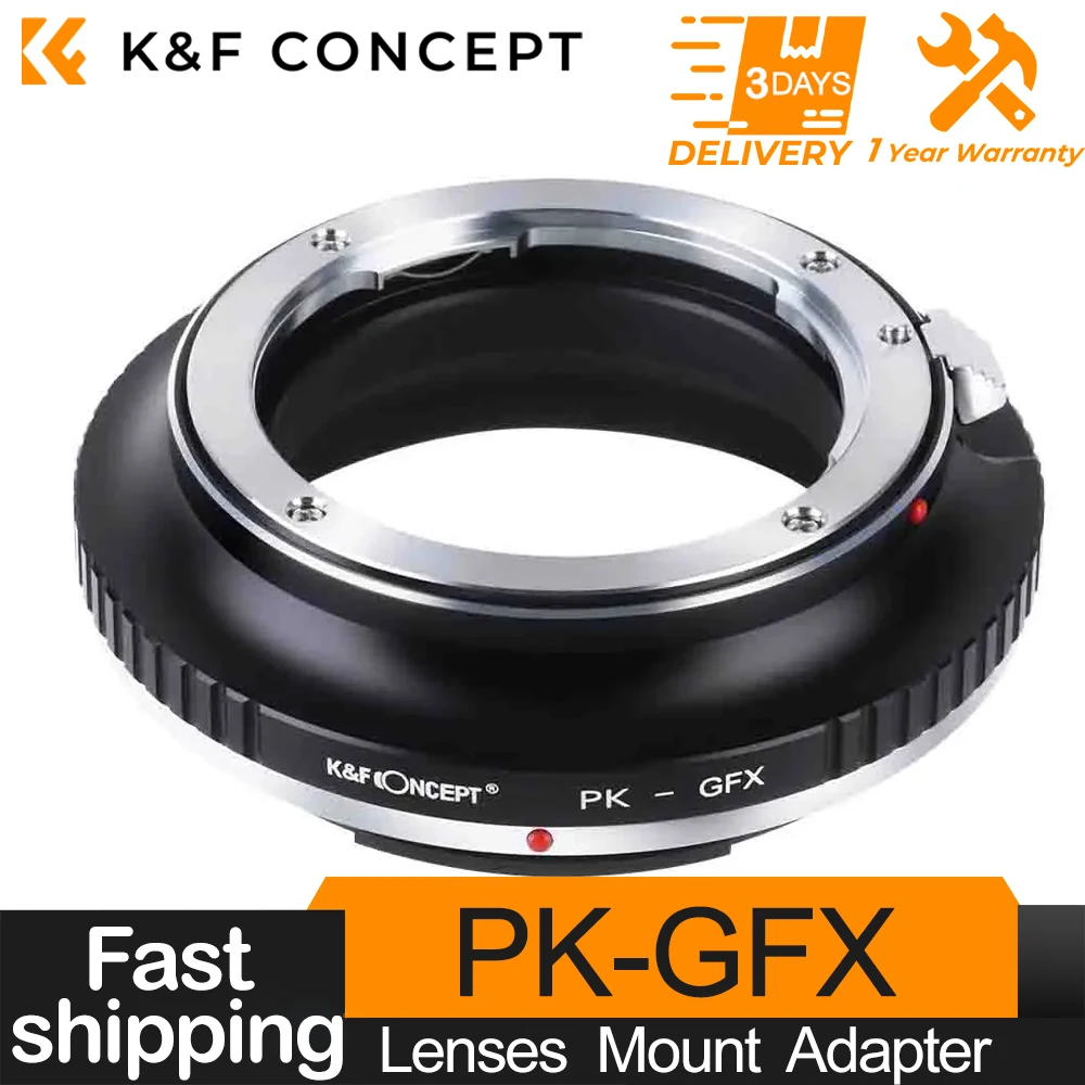 K&F Concept for PK-GFX Lens Mount Adapter for Pentax K Series Lenses to Fuji GFX Camera Body