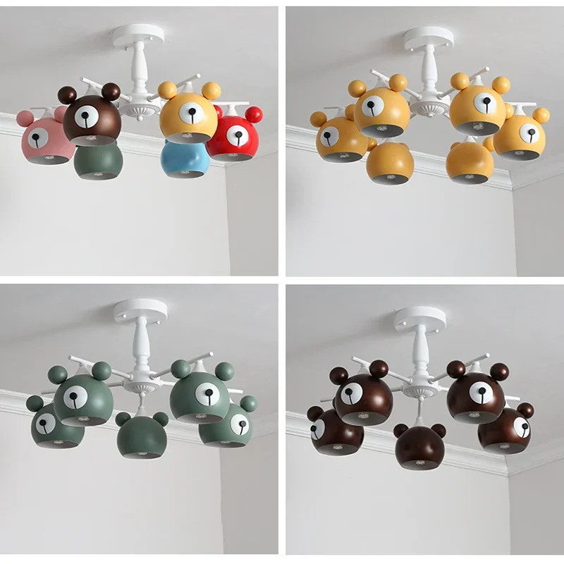 

Modern Mickey Chandelier LED Kids Room Ceiling Chandelier For Children Room Bedroom Decor Creative Cartoon Hanging Light
